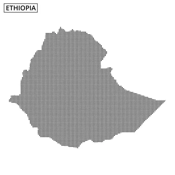 Bu sanat eseri, görsel ilgi için yaratıcı noktalı desen ve ince tasarım unsurları kullanarak Etiyopya 'nın ana hatlarını ortaya koymaktadır..