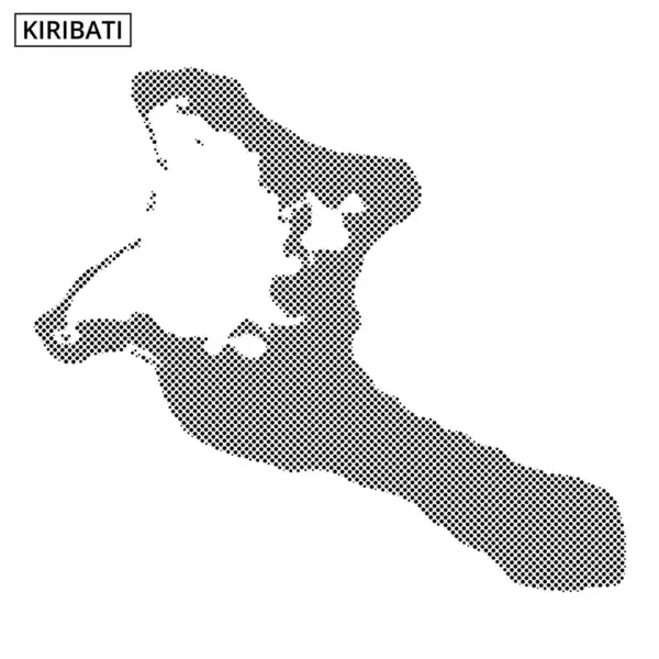 Harita ana hatları, Kiribati 'nin gündüz vakti eşsiz ada coğrafyasını vurguluyor..
