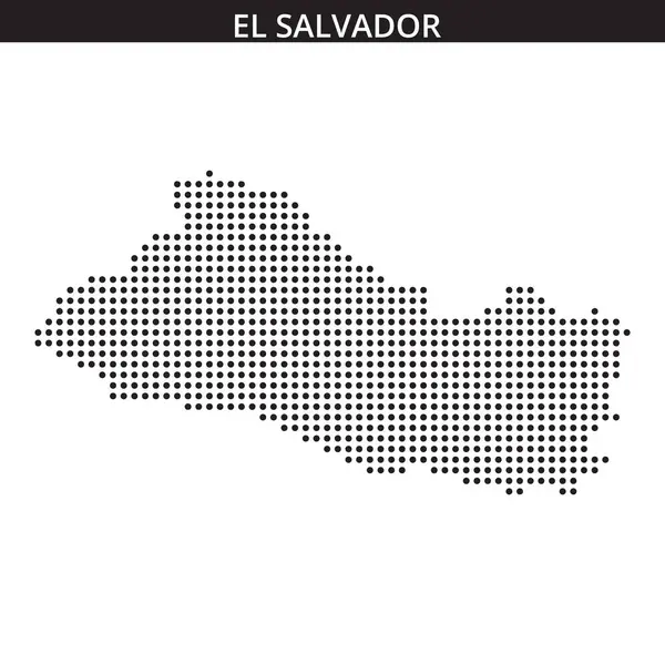 El Salvador 'un noktalı bir taslağında ülkenin eşsiz şekli ve coğrafi özellikleri açıkça gözler önüne seriliyor.