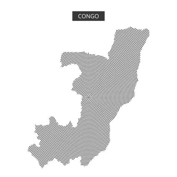 Kongo 'nun noktalı çizgisi ülkenin eşsiz hatları ve özelliklerini vurgulayarak, şeklini ve coğrafi düzenini vurguluyor..
