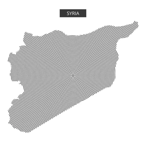 Ayrıntılı nokta deseni, Suriye 'nin farklı şekillerini ve sınırlarını vurgulayan coğrafi anahatlarını gösteriyor.