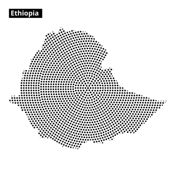 Bu sanat eseri, görsel ilgi için yaratıcı noktalı desen ve ince tasarım unsurları kullanarak Etiyopya 'nın ana hatlarını ortaya koymaktadır..