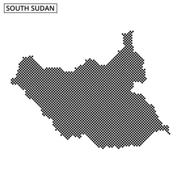 Sanat eserleri, Güney Sudan 'ın coğrafi biçimini ve özelliklerini açıkça vurgulayan noktalı bir ana hatını gösteriyor..
