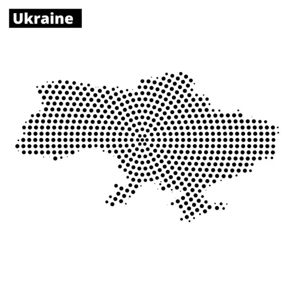 Ülkenin coğrafi özelliklerini ve sınırlarını benzersiz bir şekilde vurgulayan nokta desenli bir Ukrayna çizgisi..