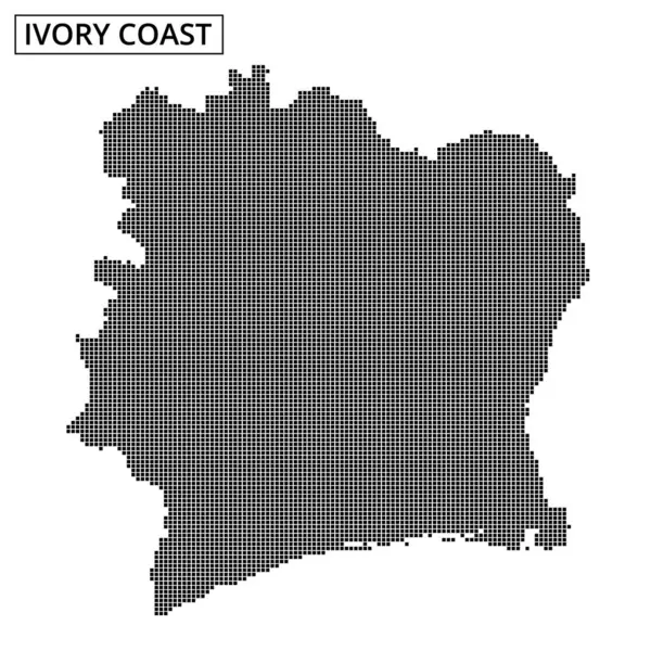 Fildişi Sahili 'nin coğrafi ana hatlarının benzersiz şekil ve topoğrafyasını vurgulayan desenli bir temsili..