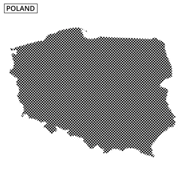 Bu tasarım, Polonya 'nın sınırlarını ve coğrafi düzenini minimalist tarzda vurgulayan noktalı bir haritasına sahiptir..