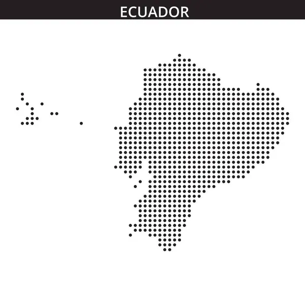 Eserde, ülkenin coğrafi ana hatlarını ve anahtar bölgelerini vurgulayan, eşsiz nokta desenli Ekvador 'un ayrıntılı bir haritası yer alıyor..