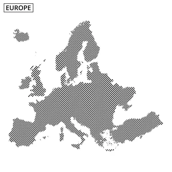 Avrupa 'nın noktalı bir temsili, gösterişli ülkeler ve sınırlar eğitici materyallere uygun minimalist tarzda.