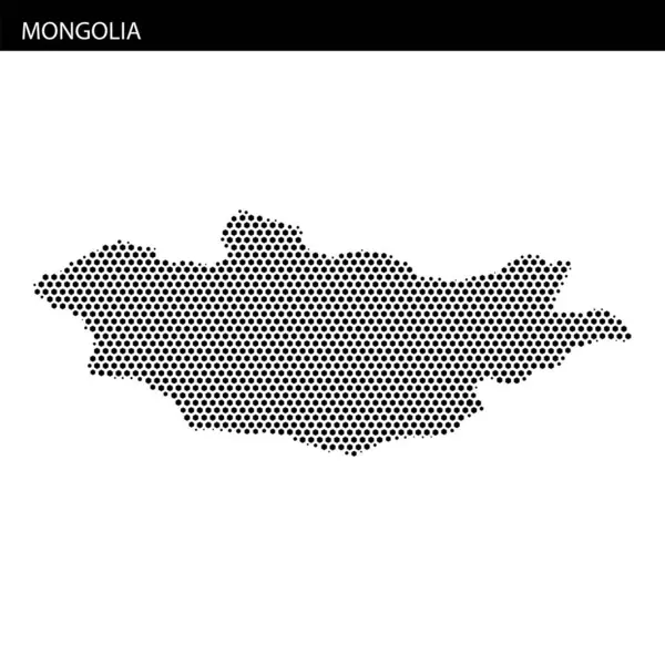 Moğolistan 'ın detaylı noktalı bir haritası. Şeklini soyut çizgiler ve kalıplarla yumuşak bir arkaplana karşı sergiliyor..