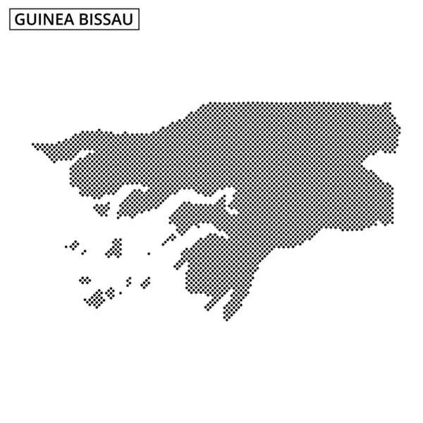 Bu görsel görüntüler, Gine Bissau 'nun özgün şeklini ve etrafındaki adaları yaratıcı bir tarzda vurgulayan noktalı bir ana hatlarını gösteriyor..