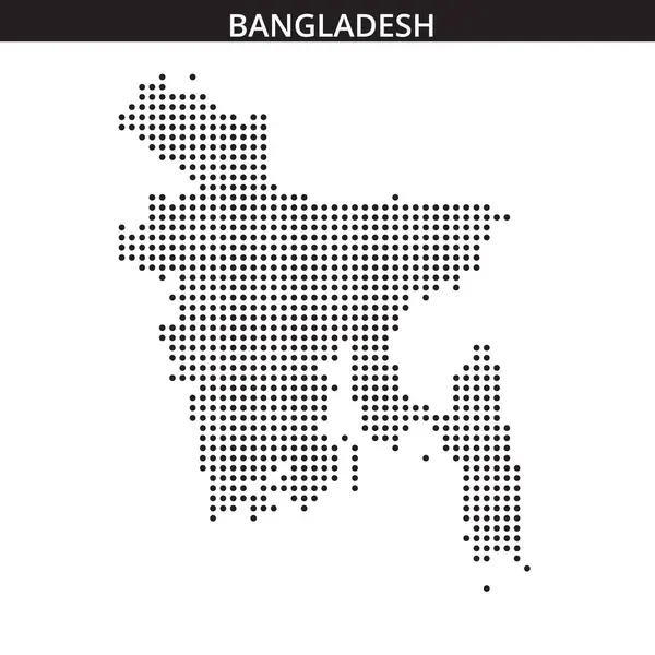 Benzersiz noktalı tasvirler Bangladeş 'in şeklini vurguluyor, geleneksel haritada modern sanatsal bir dönüm noktası sunuyor.