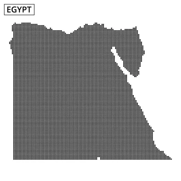 Mısır 'ın bu detaylı haritasında görsel ayrım için nokta deseni kullanılarak çeşitli coğrafi özellikler ve bölgeler gösteriliyor.