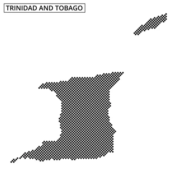 Trinidad ve Tobago 'nun bu haritası, adaları çeşitli uygulamalar için uygun basit bir tasarım içinde gösteren noktalı bir desen gösteriyor..