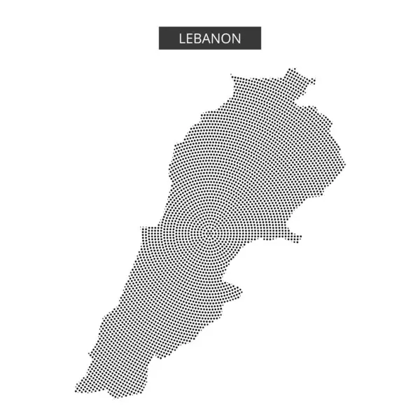 Lübnan haritasının noktalı tasviri benzersiz şeklini ve coğrafi özelliklerini gösteriyor. Tasarım ülkenin ana hatlarını belirgin bir şekilde vurguluyor.