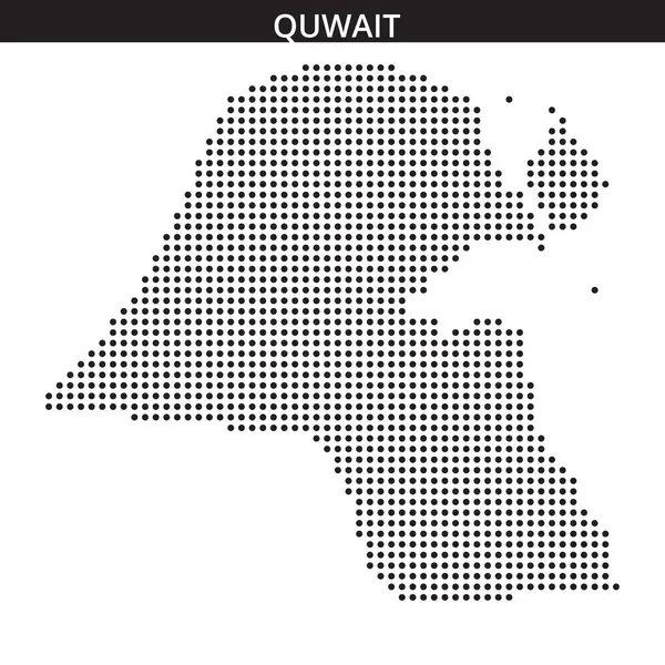 Bu yaratıcı tasarım Kuveyt 'in eşsiz şeklini ve coğrafyasını vurgulayan noktalı bir haritasını içeriyor..