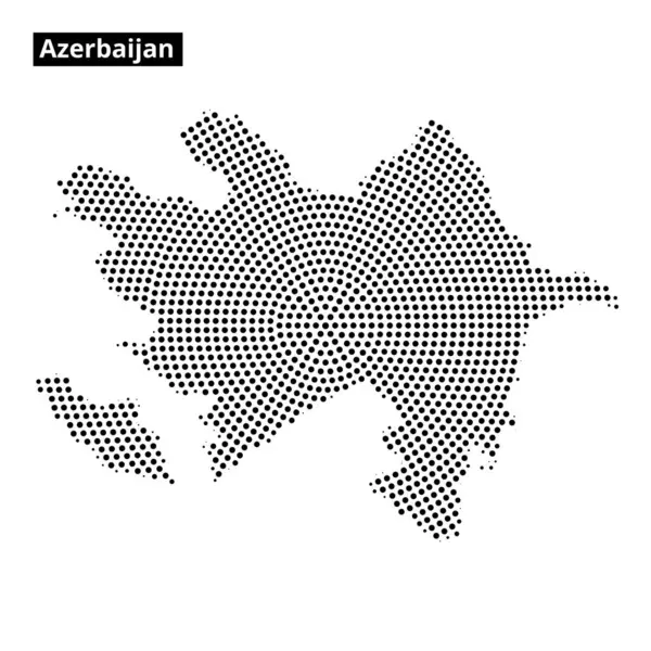 Bu sanat eseri, Azerbaycan 'ın sınır ve farklı şekilleri, eğitim amaçları için ideallerini vurgulayan nokta desenli bir temsilini sunar..
