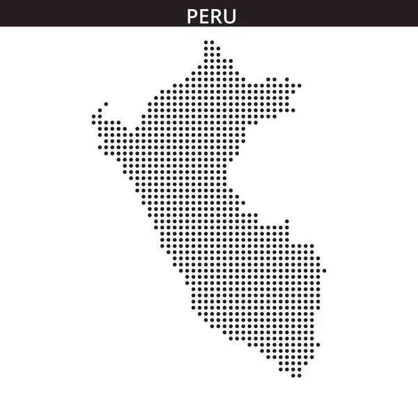 Peru 'nun eşsiz bir nokta gösterimi, ülkenin haritadaki farklı özelliklerini gösteren coğrafi şeklini özetliyor.