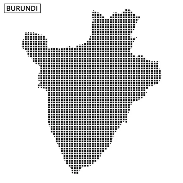 Burundi 'nin çarpıcı nokta desenli bir tasviri ülkenin coğrafi şeklini gözler önüne seriyor.