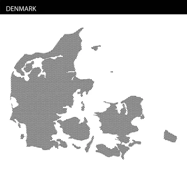 Bu noktalı gösterim Danimarka 'nın eşsiz coğrafi şeklini ve kıyı hatlarını vurguluyor..
