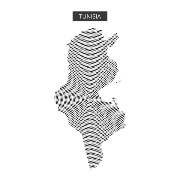 Tunus 'un çeşitli renklerde soyut dalgalı çizgiler içeren noktalı bir tasarımı tasarıma derinlik katar..