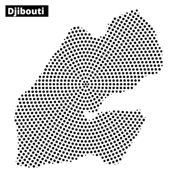 Cibuti 'nin eşsiz topoğrafik özelliklerini gösteren ayrıntılı haritası ulusların coğrafyasını vurguluyor