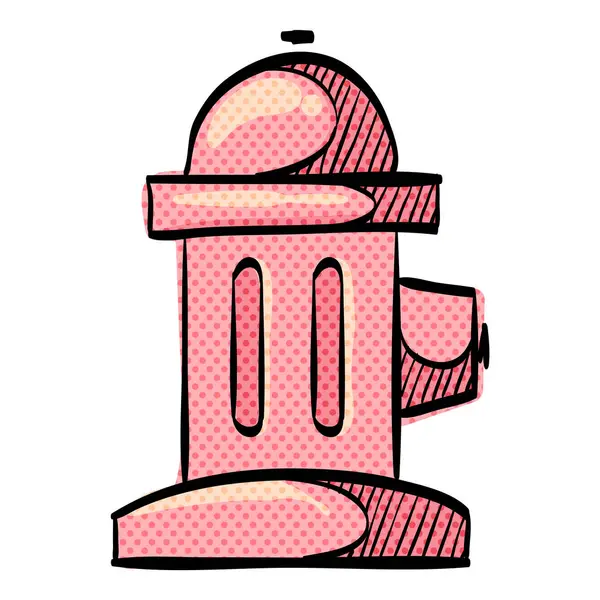 Hydrant yarım ton simgesi elle çizilmiş renk vektörü çizimi