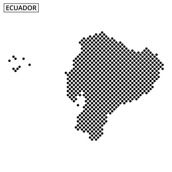Eserde, ülkenin coğrafi ana hatlarını ve anahtar bölgelerini vurgulayan, eşsiz nokta desenli Ekvador 'un ayrıntılı bir haritası yer alıyor..