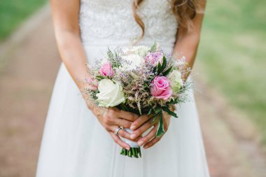 Çiçekli gelin buketi seremonisi. Yüksek kalite fotoğraf