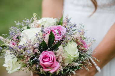 Çiçekli gelin buketi seremonisi. Yüksek kalite fotoğraf