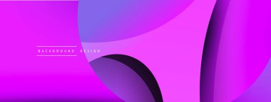 Yaratıcı geometrik duvar kağıdı. Asgari soyut arkaplan. Duvar kağıdı arkaplanı veya iniş sayfası için daire ve dalga kompozisyon vektör çizimi