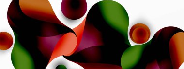 Akan geometrik şekiller, minimalist soyut arkaplanı oluşturur. Yuvarlak şekiller ve daireler. Yapay zeka teknolojisi, engelleme zinciri, iletişim için duvar kağıdı, 5G, bilim, iş