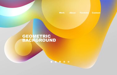 Abstract liquid background for your landing page design. Web page for website or mobile app wallpaper