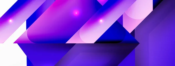 Абстрактный Фон Простая Цветовая Геометрическая Композиция Трехмерным Эффектом Огнями Тенями — стоковый вектор