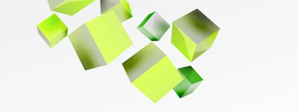 Кубики Векторний Абстрактний Фон Склад Квадратних Елементів Основної Геометричної Форми — стоковий вектор