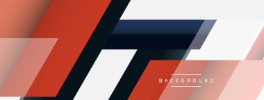 Vektör arkaplanı. Gölge efektli soyut örtüşen renk çizgileri tasarımı. Duvar kağıdı afişi için resim arkaplanı veya iniş sayfası