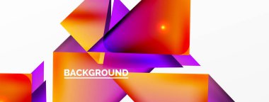 Dinamik 3d geometrik soyut arkaplan. Üçgenler ve diğer basit formlar. Duvar Kağıdı, Sancak, Arkaplan, Kart, Kitap İllüstrasyonu, İniş Sayfası