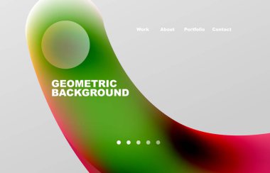 Abstract liquid background for your landing page design. Web page for website or mobile app wallpaper