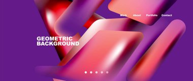 Colorful geometric background landing page. Vector illustration for wallpaper, banner, background, leaflet, catalog, cover, flyer