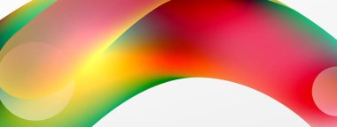 Fluid abstract background, round shapes and circle flowing design for wallpaper, banner, background or landing