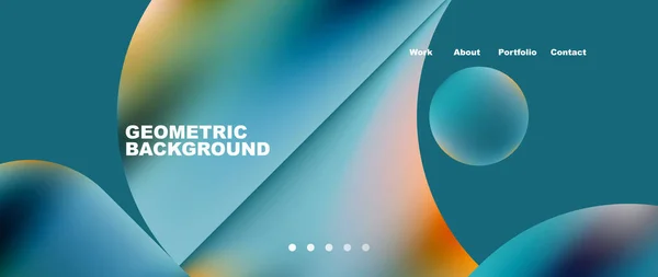 Minimal Geometric Abstract Background Vector Illustration Wallpaper Banner Background Landing — 스톡 벡터