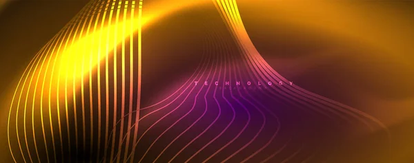 Техно Неоновые Волновые Линии Динамическое Электрическое Движение Концепция Скорости Мбаппе — стоковый вектор