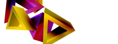3d üçgen soyut arkaplan. Temel şekil teknolojisi ya da iş konsepti bileşimi. Duvar kağıdı, afiş, arkaplan veya iniş için moda tekno iş şablonu