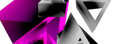 3d üçgen soyut arkaplan. Temel şekil teknolojisi ya da iş konsepti bileşimi. Duvar kağıdı, afiş, arkaplan veya iniş için moda tekno iş şablonu