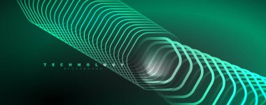 Tekno parlak altıgenler soyut arkaplan, teknoloji enerji alanı ışık konsepti, soyut duvar kağıdı tasarımı