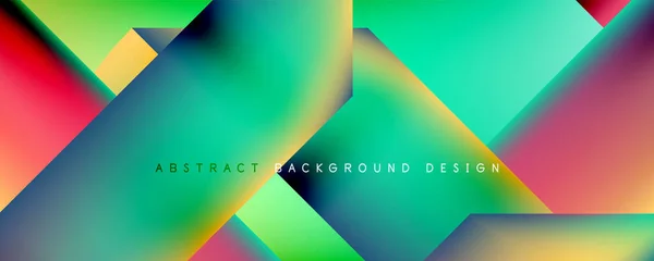 Geometric Abstract Background Line Fluid Colors Vector Illustration Wallpaper Banner — Stock Vector