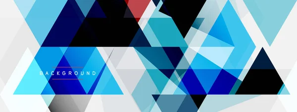 Composizione Triangoli Colore Sfondo Geometrico Astratto Techno Concetto Business Modello — Vettoriale Stock