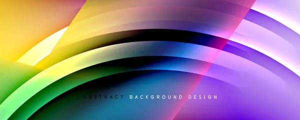 Dynamic Trendy Simple Fluid Color Gradient Abstract Background Line Effects — ストックベクタ
