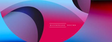 Yaratıcı geometrik duvar kağıdı. Asgari soyut arkaplan. Duvar kağıdı arkaplanı veya iniş sayfası için daire ve dalga kompozisyon vektör çizimi