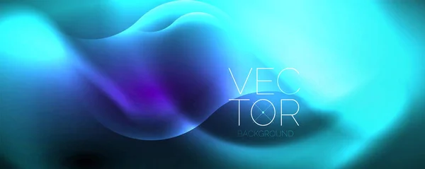 Neon Glowing Waves Magic Energy Space Light Concept Abstract Background — Vetor de Stock