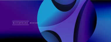 Yaratıcı geometrik duvar kağıdı. Asgari soyut arkaplan. Duvar kağıdı arkaplanı veya iniş sayfası için daire ve dalga kompozisyon vektör çizimi